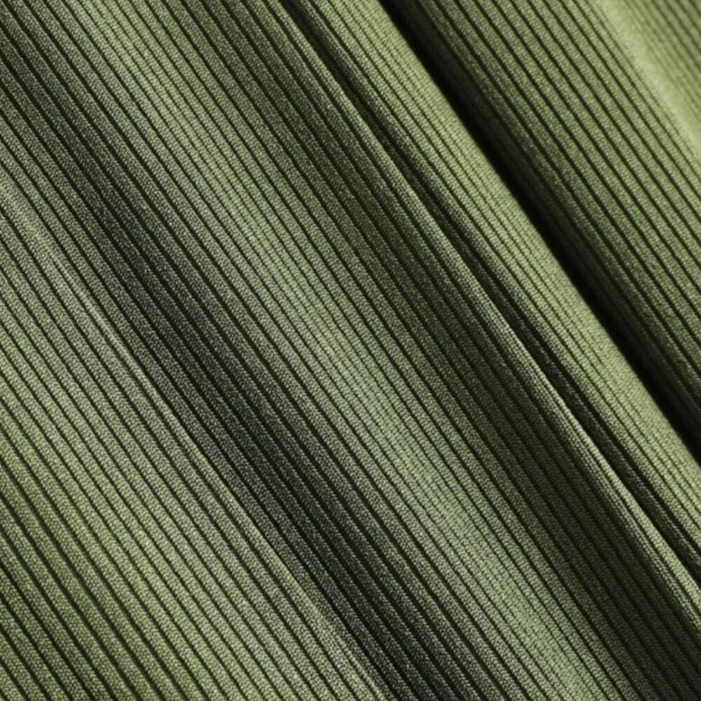 Cider pull on wide leg pants olive green high rise stretch waist ribbed 2XL - Picture 5 of 10